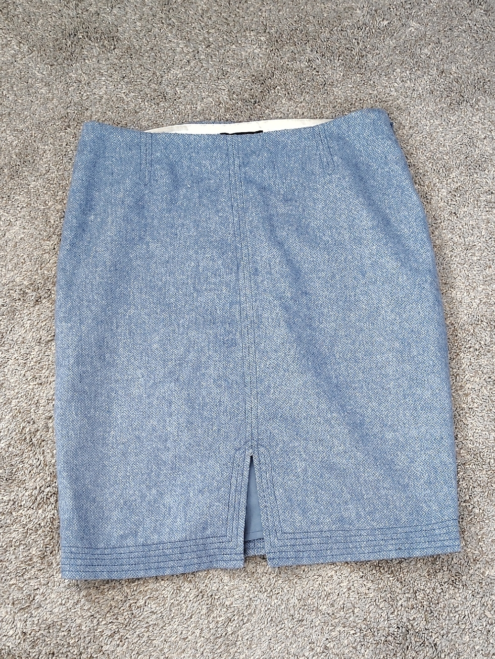 Banana Republic Light Blue Pencil Skirt with Front Vent